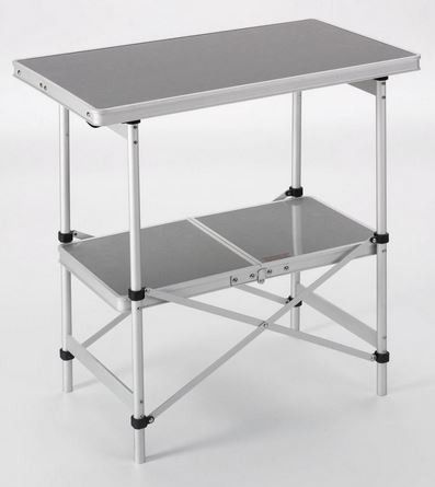 Hliníkový skladací stôl s 2 podlažiami