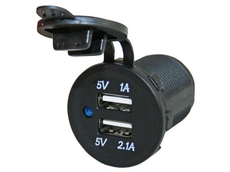 Power Line zásuvka USB nabíjačka 1x 1A + 1x 2,1A