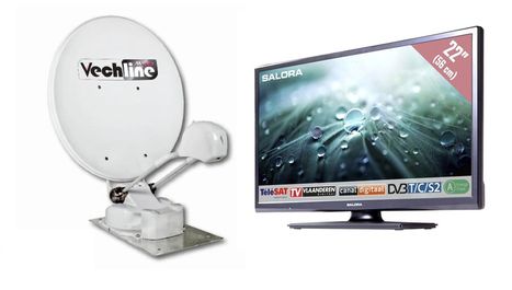 Set Vechline Smart-DiSEqC + Salora 22 HD LED TV